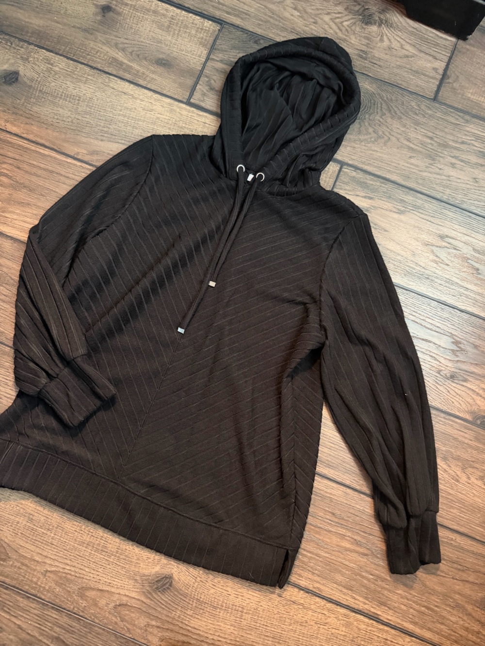 Nine West Black Ribbed Pullover